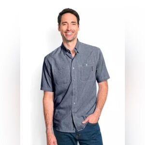 Orvis Men’s Tech Chambray Short Sleeve Shirt- size XL